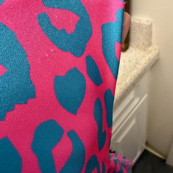 Goldsheep Pink and Blue Sports Bra with Bold Leopard Print - Picture 5 of 5